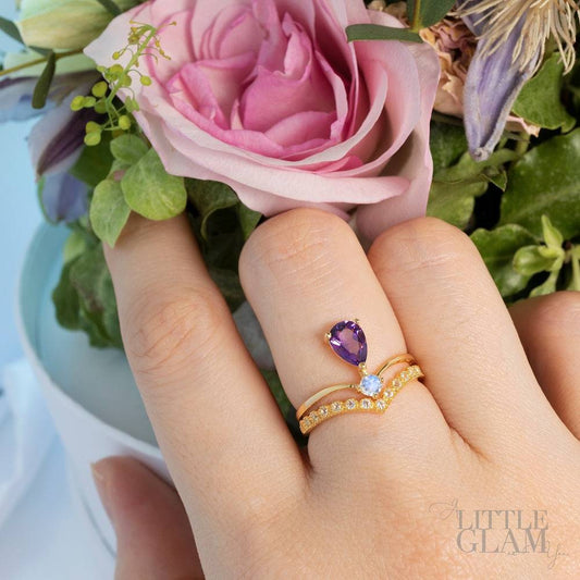 Grace White Topaz V Band White Topaz